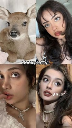 Deer Pretty, Bambi Makeup, Ušný Piercing, Types Of Makeup Looks, Deer Makeup, Girly Makeup, Pretty Makeup Looks, Types Of Makeup