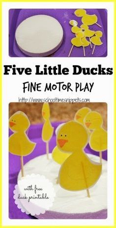 five little ducks fine motor play