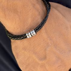 Leather Bracelet For Men, Mens Leather Bracelet, Men Jewelry, Bracelet For Men, Bead Bracelets, High Quality Leather, R A, Chain Lengths, Chain Length