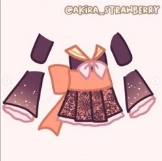 an image of some clothes that are made to look like they have bows on them