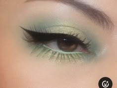 Drag Make-up, Prom Eye Makeup, Cute Eye Makeup, Swag Makeup, Eye Makeup Pictures, Smink Inspiration, Ethereal Makeup, Green Makeup, Makijaż Smokey Eye