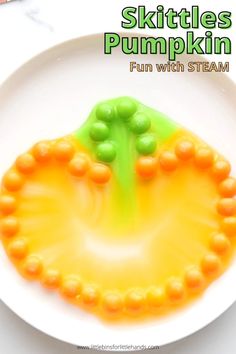 a white plate topped with orange and green jello