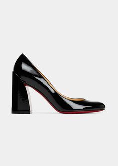 Christian Louboutin Miss Sab Patent Red Sole Pumps - Bergdorf Goodman Louboutin Aesthetic, Lirika Matoshi, Work Heels, Red Louboutin, Christian Louboutin Heels, Louboutin Heels, Red Sole, Footwear Design Women, Pretty Shoes