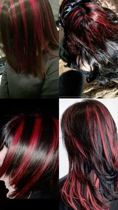 Skunk Hair, Red Hair Inspo, Hair Color Streaks, Dyed Hair Inspiration, Hair Streaks, Hairstyles For Layered Hair, Pretty Hair Color, Alternative Hair