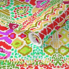 an image of a colorful pattern on fabric