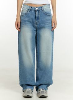 Blue / L Blue Full-length Bottoms For Everyday Wear, Basic Blue Bottoms For Everyday Wear, Basic Blue Bottoms For Everyday, Low Rise Jeans Bootcut, Beige Top, Jeans For Women, Fashion Korean, Plus Size Jeans, Korean Street Fashion