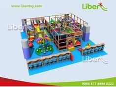 an indoor play area for children with slides