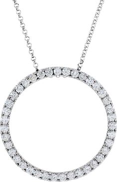 Accented Circle Necklace Formal Single Cut Diamond Round Necklace, Formal Round Diamond Necklace With Single Cut Diamonds, Formal Round Necklace With Prong Setting, Round Fine Jewelry Necklace With Prong Setting, Fine Jewelry Round Necklace With Prong Setting, Round Prong Setting Fine Jewelry Necklace, Diamond White Birthstone Necklace, Formal Round Necklaces With Diamond Accents, Round Diamond Necklace For Gift