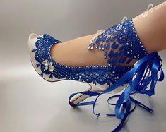 Blue Wedding Shoes for Bride, Bridal Heel,rose Metallic Blue Gold Silver Satin Peep Open Toe Wedge Platform Bridal Lace Rhinestones Handmade - Etsy Blue Wedding Shoes For Bride, Champagne Wedding Shoes, Dream Wedding Shoes, White Heels Wedding, Whimsical Shoes, Royal Blue Wedding Shoes, Lace Bridal Shoes, Wedding Shoes For Bride, Shoes For Bride