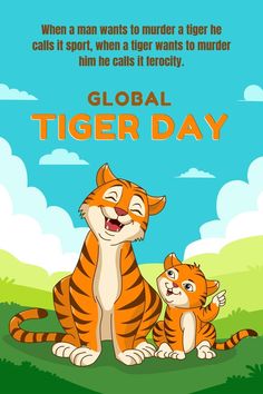 International Tiger Day Quotes! International Tiger Day, Tiger Day, Tiger Illustration, Teacher Guides, Wild Life, Acrylic Colors, School Projects, Preschool Crafts, Preschool Activities