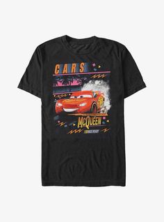 Disney Cars McQueen T-Shirt Miami Nights, Miami Night, Timberland Premium, Disney Pixar Cars, Pixar Cars, Lightning Mcqueen, Disney Cars, Golf Outfit, Premium Denim