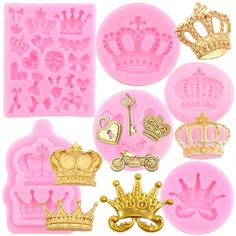 princess crowns and tiaras cookie molds