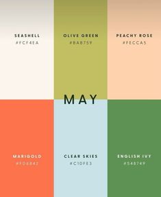 an image of many different colors in the same color scheme, with words that say may