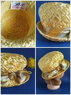 "This is really nice hat by straw with beatiful Yellow Colour Brand: Mr. John Jr. \"Celebrity\" In very good condition!! Really nice for event, wedding... Measures: - Total Tall: 5.51\" (14 cm) - Diameter inside: 7.48\" (19 cm) Thanks for stopping by!! IMPORTANT: Due to the delicate situation We're all going through, and in order to keep the safety of courier workers too, all orders will be dispatched when alert sanitary finished. You can purchased or reserve items like always. Thanks so much fo Vintage Wide Brim Sun Hat For Wedding, Vintage Brimmed Sun Hat For Wedding, Summer Cloche Straw Hat For Church, Vintage Brimmed Straw Hat For Royal Ascot, Straw Hats For Spring Weddings, Vintage Cloche Costume Hat For Summer, Summer Wedding Straw Hats, Vintage Adjustable Straw Hat For Royal Ascot, Vintage Straw Hat For Beach And Royal Ascot