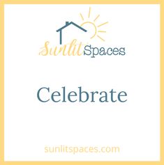 the sunlit spaces logo is shown in front of a yellow frame and white background