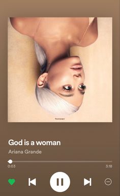 an image of a woman's head with the words god is a woman on it