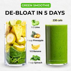 Best Fat Burning Foods Healthy Meal Replacement Smoothies, Stomach Detox, Healthy Meal Replacement, Vegan Smoothie Recipes, Green Smoothie Recipe, Drinks Healthy, 21 Day Smoothie Diet, Burn Stomach Fat, Best Fat Burning Foods