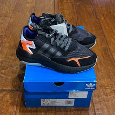 Brand New Adidas Nite Jogger. Great For Running. Unisex Fits A Women’s 7 Adidas Nite Jogger, Nite Jogger, Shoes Adidas, Adidas Black, Black Orange, Black Adidas, Adidas Shoes, Adidas Men, Orange Black