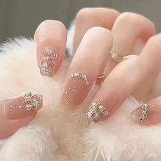 24pcs Bridal Nail Art tips with design press on nails long false nails glue coffin nail tips Rhinestones Glitter stick on nails  #fairy nails##nail art##nail design##nail acrylic##baddie toe nails##y2k nails##summer nails##nail 2023 trends##nail korean style#[23y 8m 16d] Spring Fragrances, Bridal Nail Art, Manicure Tips, Nail Type, Nail Products, Nail Jewelry, Stick On Nails