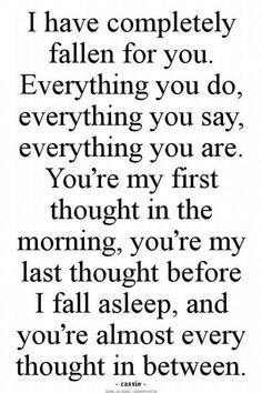 a quote that says i have completely fallen for you