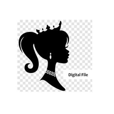 the silhouette of a woman's head wearing a tiara