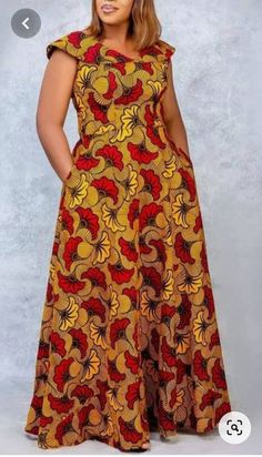 Bola Flare Dress With Two Sides Pocket and Front Opening, Ankara Print - Etsy Circular Dress Design, Circular Kitenge Dress Design, Ankara Flare Gowns, Long Ankara Dress Styles, African Wedding Dress Ankara, Kitenge Dress Designs, Long Flare Dress, Simple Dress Styles, Kitenge Designs