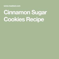 an apple news cover with the words cinnamon sugar cookies recipe in white lettering on a green background