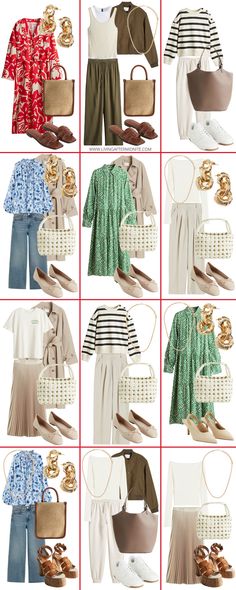 H&M Spring 2024 Capsule Wardrobe Jjill Outfits, Project 333, Spring Clothes, Style Inspiration Spring