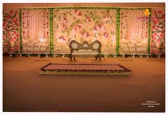 Lotus Theme Decoration, South Indian Wedding Stage Backdrop, Gruhapravesam Backdrop Decoration, Maiyan Decor Backdrop, Pichwai Theme Backdrop, Sangeet Stage Decor Backdrops, Naming Ceremony Decoration