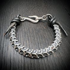 Sterling Rattlesnake Vertebrae Bracelet