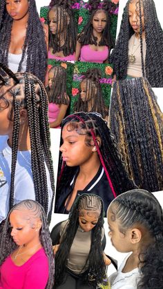 Hairstyles Collage, Black Hairstyles, Collage, Black