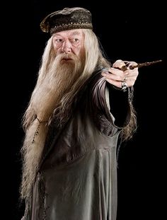 an old man with long white hair holding a wand