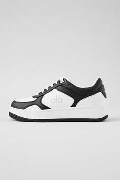 Alo x 01 Classic - Black/White | Alo Yoga Alo Shoes, Expensive Things, Modern Streetwear, Street Shoes, Yoga Shop, Pressure Points, New Sneakers, Back Women, Clean Modern