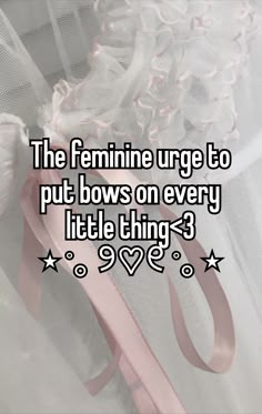 the feminine urge to put bows on every little thing - 3 is so bad that it doesn't hurt