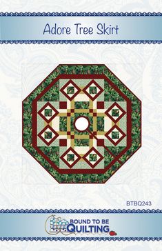 the front cover of a quilt book with an image of a circular design on it