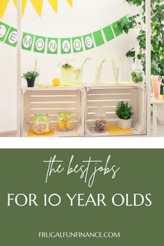 From the classic job of operating a lemonade stand to online gigs, there's something for every 10-year-old! Babysitting Jobs, Summer Jobs, Interpersonal Skills, Pet Sitters, Financial Literacy, Life Skills, Lemonade