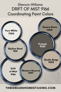 the different shades of paint are shown in this graphic style, including gray and white