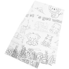 two sheets with animals and plants on them