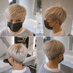 Silver Pixie Cut, Silver Pixie, Cute Short Haircuts, Short Hair Ideas, Pixie Haircut For Thick Hair, Short Hair Undercut, Short Grey Hair, Short Choppy Hair