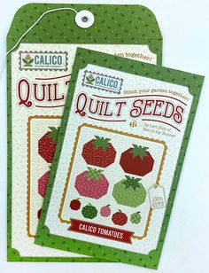 two bags of quilted seed sit next to each other