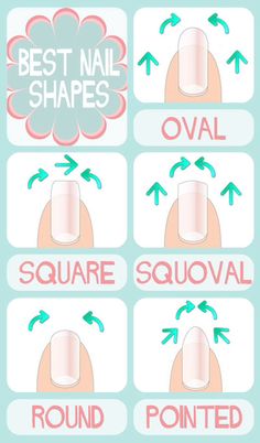 Acrylic Nails Natural, Do It Yourself Nails, Nail Shapes Squoval, Nails Shape, Different Nail Shapes, Squoval Nails, Almond Acrylic Nails, Round Nails, Popular Nails