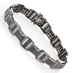 mens Bracelet Trendy Collection,Trendy Collection,mens bracelet silver,mens bracelet online,mens bracelet leather,mens bracelet designs,kada for mens,silver bracelet for mens with grams,chandi bracelet price,gold bracelets for mens in  jewellers, www,menjewell.com Mens Sterling Silver Bracelets, Mens Diamond Jewelry, Black Diamond Bracelet, Bracelets Diamond, Silver Diamond Bracelet, Mens Diamond Bracelet, Black Diamond Jewelry, Mens Bracelet Silver