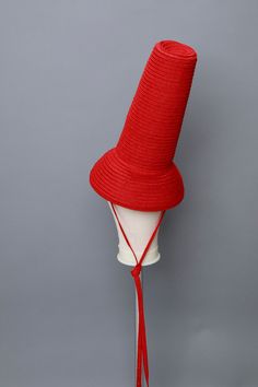 FINAL SALE!  RED HEMP - SIZE ONE SIZE    DOMESTIC SHIPPING ONLY!  NO IN SHOP PICK UP.  NO RETURNS! Weird Hats, Wide Brimmed Hat, Large Brim Hat, Couture Hats, Types Of Hats, Venice Carnival, Large Hats, Head Wear, Unique Hats