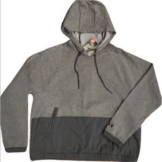 Awesome Loose Fit Cropped Hoodie In Gray Melange. The Mixed Material, Side Pockets, Zipper On One Side And The Crease In The Back Draws Attention. Under Armour Hoodie Sweatshirt For Fall, Under Armour Hooded Sweatshirt For Winter, Under Armour Long Sleeve Hoodie For Winter, Hooded Under Armour Sweatshirt For Winter, Under Armour Long Sleeve Winter Hoodie, Under Armour Hooded Winter Sweatshirt, Under Armour Hoodie For Fall Sports, Under Armour Fall Hoodie, Sporty Sweatshirt With Drawstring Hood For Cold Weather