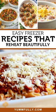 easy freezer recipes that reheat beautifully