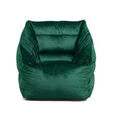 a large green chair on a white background