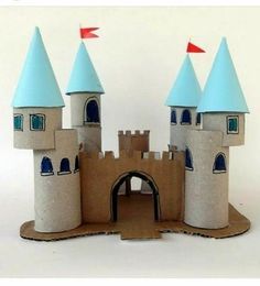 an image of a castle made out of cardboard and some other things on the page