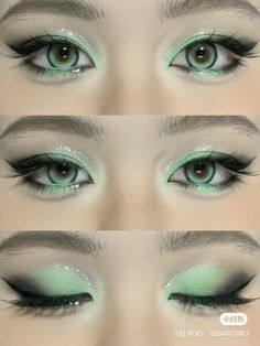 Alice In Wonderland Makeup Ideas Simple, Manga Makeup, Aesthetic Cosmetics, Anime Eye Makeup, Cute Eye Makeup, Graphic Makeup, Ethereal Makeup, Pinterest Makeup