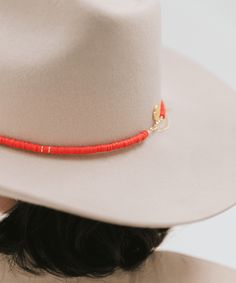 Beaded Band Beaded Hat Bands For Cowboy Hats Hat Band Beaded Gigi Pip - GIGI PIP Gigi Pip, Beaded Hat Bands, Hat Bands, Beaded Hat, Boater Hat, Halo Style, Clay Bead, Wearing A Hat, Felt Hat