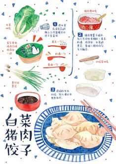 突然想吃餃子ψ(｀∇&acut-ShakeOrange Food Menu Drawing, Menu Drawing, Recipe Illustration, Japanese Food Illustration, Food Illustration Design, Drawing Pin, Food Artwork